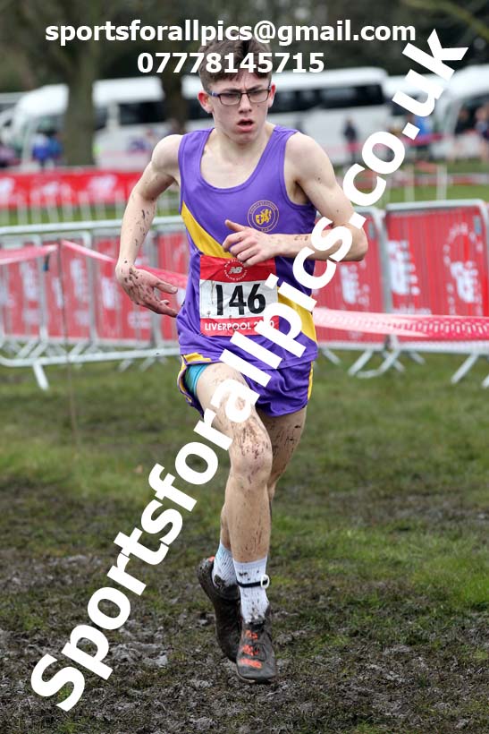 Intermediate boys, 2020 New Balance English Schools Champs., Sefton Park, Liverpool. Photo: David T. Hewitson/Sports for All Pics